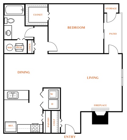 the floor plan for a two bedroom apartment at The  Rowen