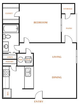 the floor plan for a two bedroom apartment at The  Rowen